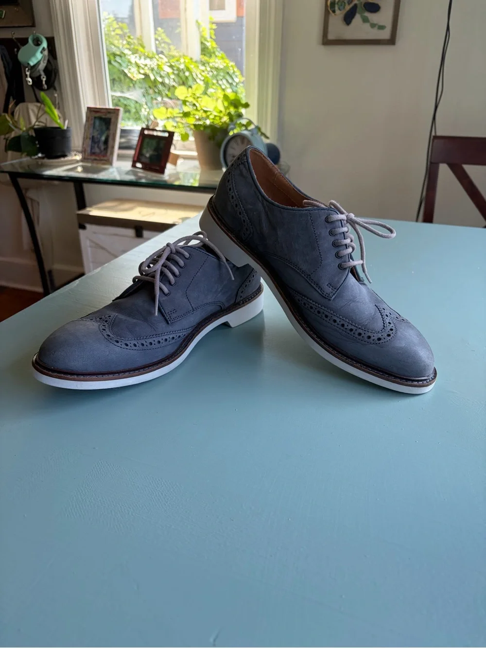 Cole Haan Slate Blue Wingtip Oxfords